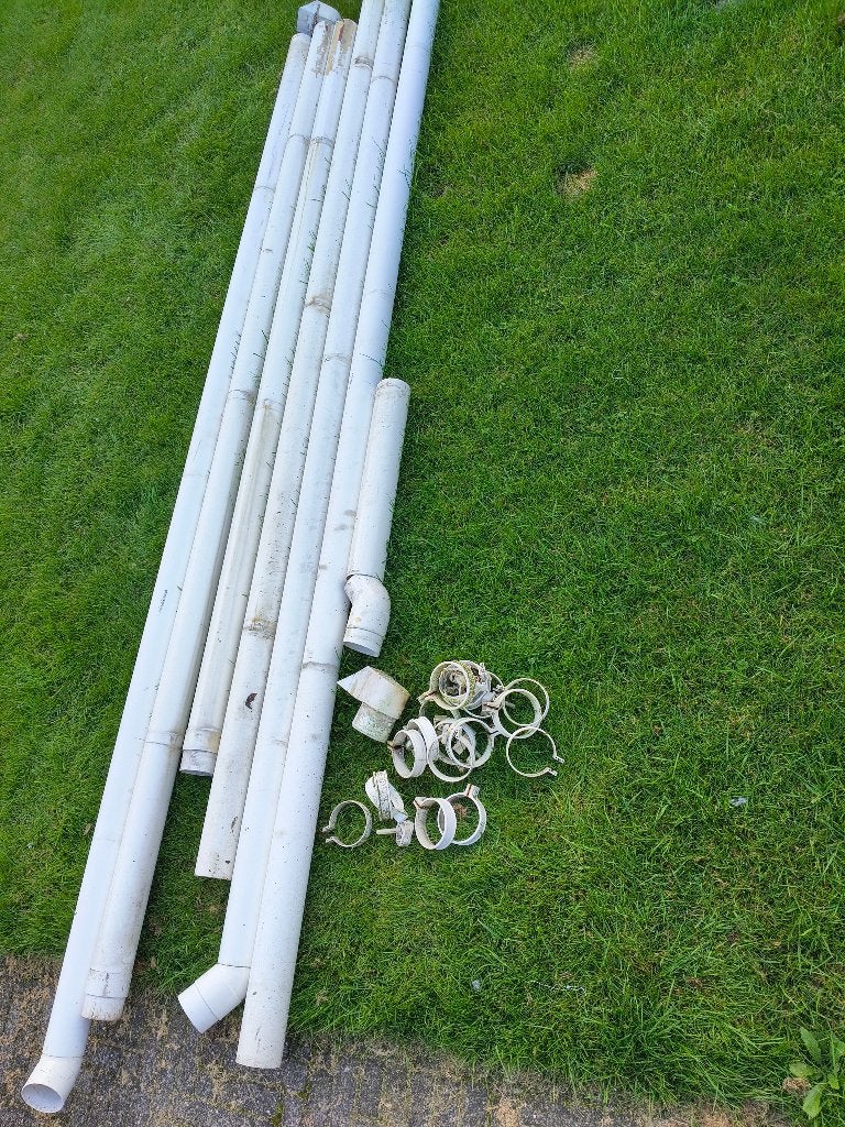 Hemelwater afvoeren d = 80 mm, Doe-het-zelf en Verbouw, Ophalen, Afvoer, Gebruikt, Pvc