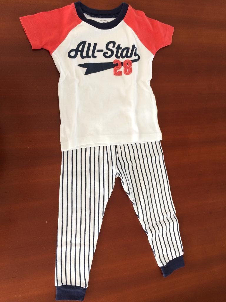 Carters Baseball pyjama maat 18 maanden, Nacht- of Onderkleding, Gebruikt, Jongetje of Meisje, Ophalen of Verzenden