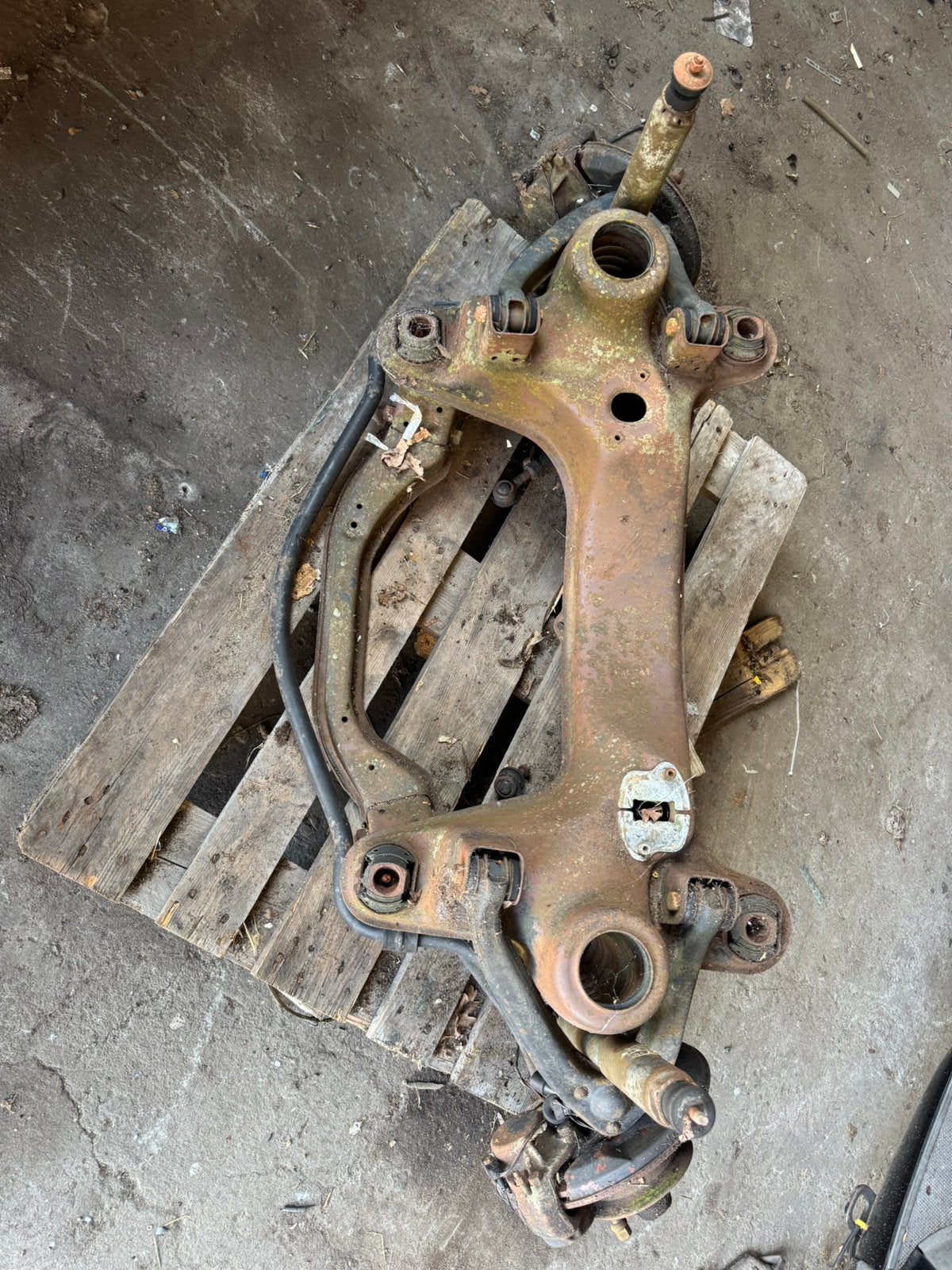 Mercedes R107 Complete vooras / voorsubframe compleet, Ophalen, Gebruikt, Mercedes-Benz