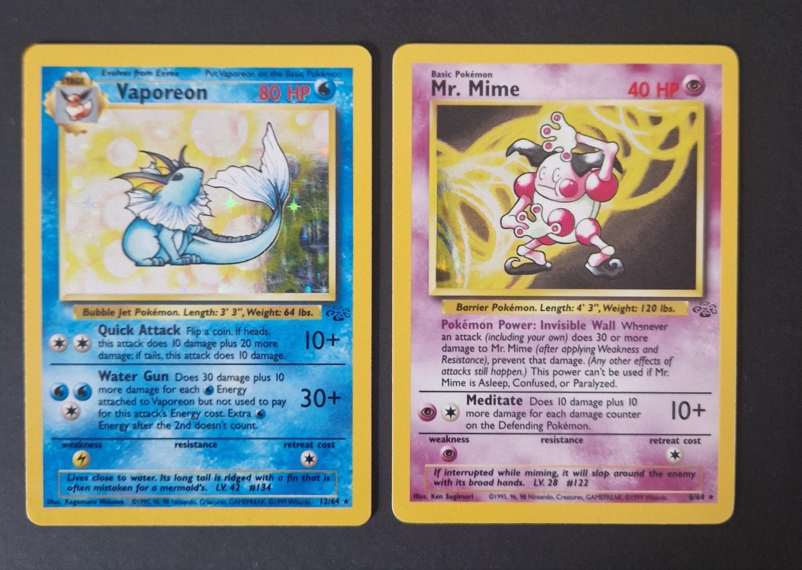 Jungle HOLO Pokémon kaartjes. Tcg wotc collect., Ophalen of Verzenden, Zo goed als nieuw, Meerdere kaarten, Foil
