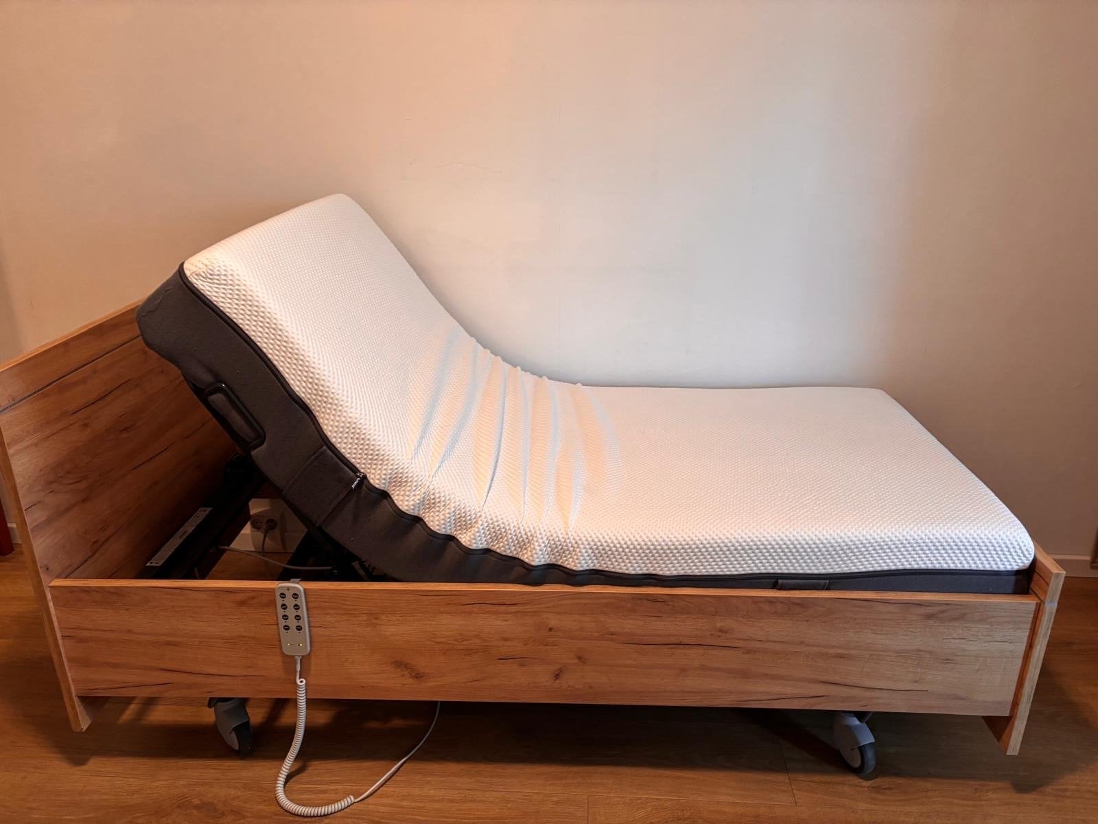 Verstelbaar zorgbed Houston 90x200 cm met matras, Ophalen, Verstelbaar, 90 cm, Eenpersoons
