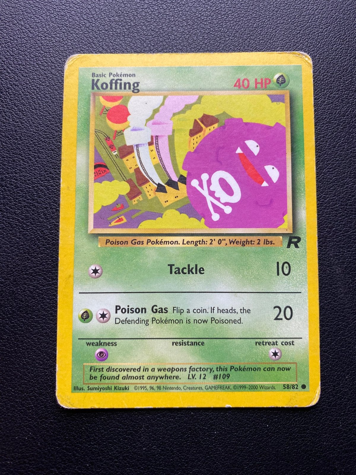 Koffing - Team Rocket - 58/82 - Pokemon kaart, Ophalen of Verzenden, Gebruikt