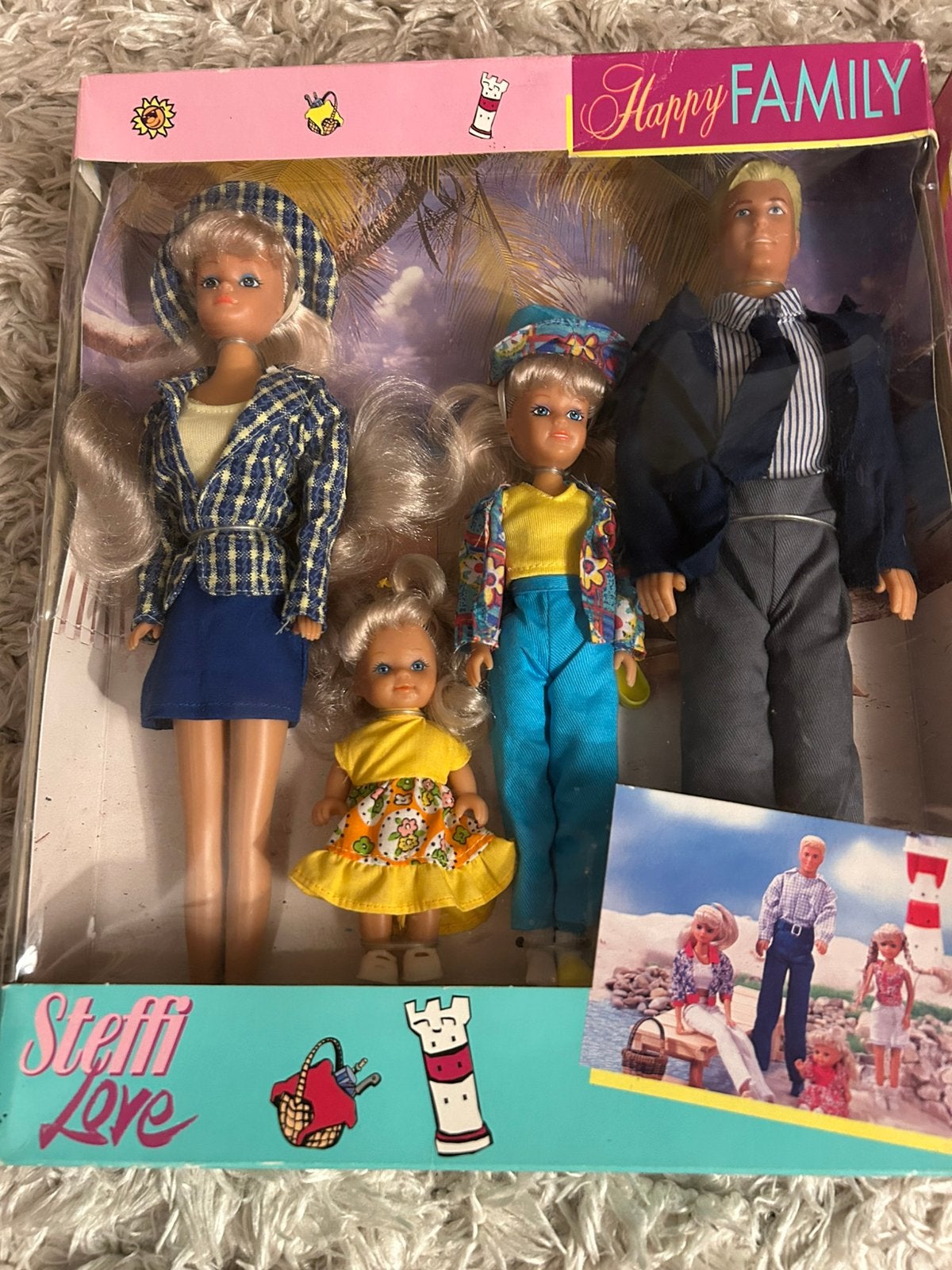 Vintage Simba Steffi Love Happy Family Doll Set - 90s NRFB, Verzamelen, Verzenden, Zo goed als nieuw, Pop