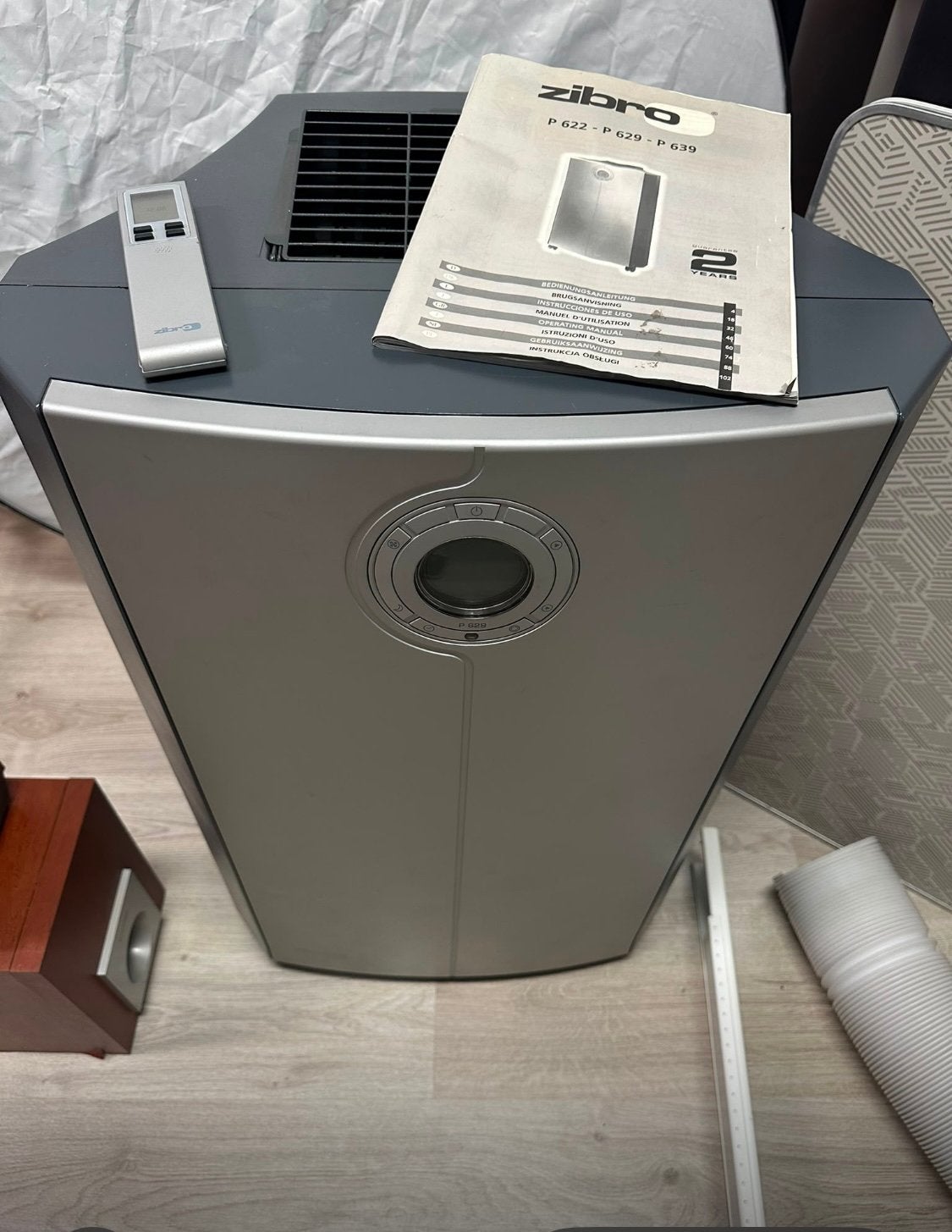 Zibro P629 mobiele airconditioner, Ophalen, 3 snelheden of meer, Zo goed als nieuw, Afstandsbediening