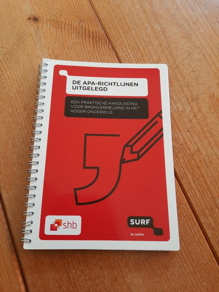 boek apa de richtlijnen uitgelegd, Ophalen of Verzenden, Beta, Zo goed als nieuw, HBO