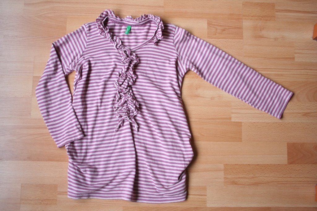 Leuk shirt van Benetton maat 120 cm, Kinderen en Baby's, Ophalen, Gebruikt, Meisje, Shirt of Longsleeve