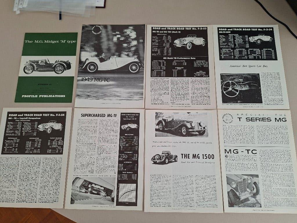 8 stuks MG PUBLICATIES van 1949 tot en met 1961, Verzenden, Zo goed als nieuw, Overige merken