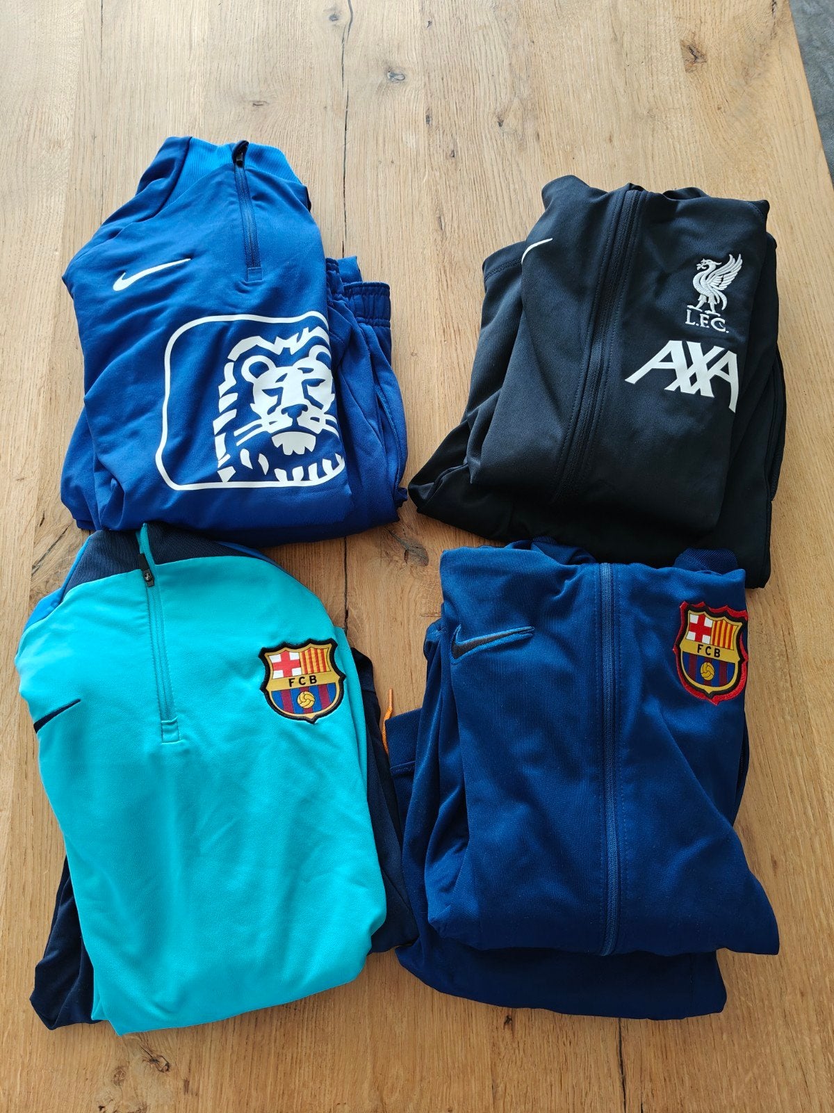 Nike sportpakjes, Ophalen of Verzenden, Gedragen, Blauw, Voetbal