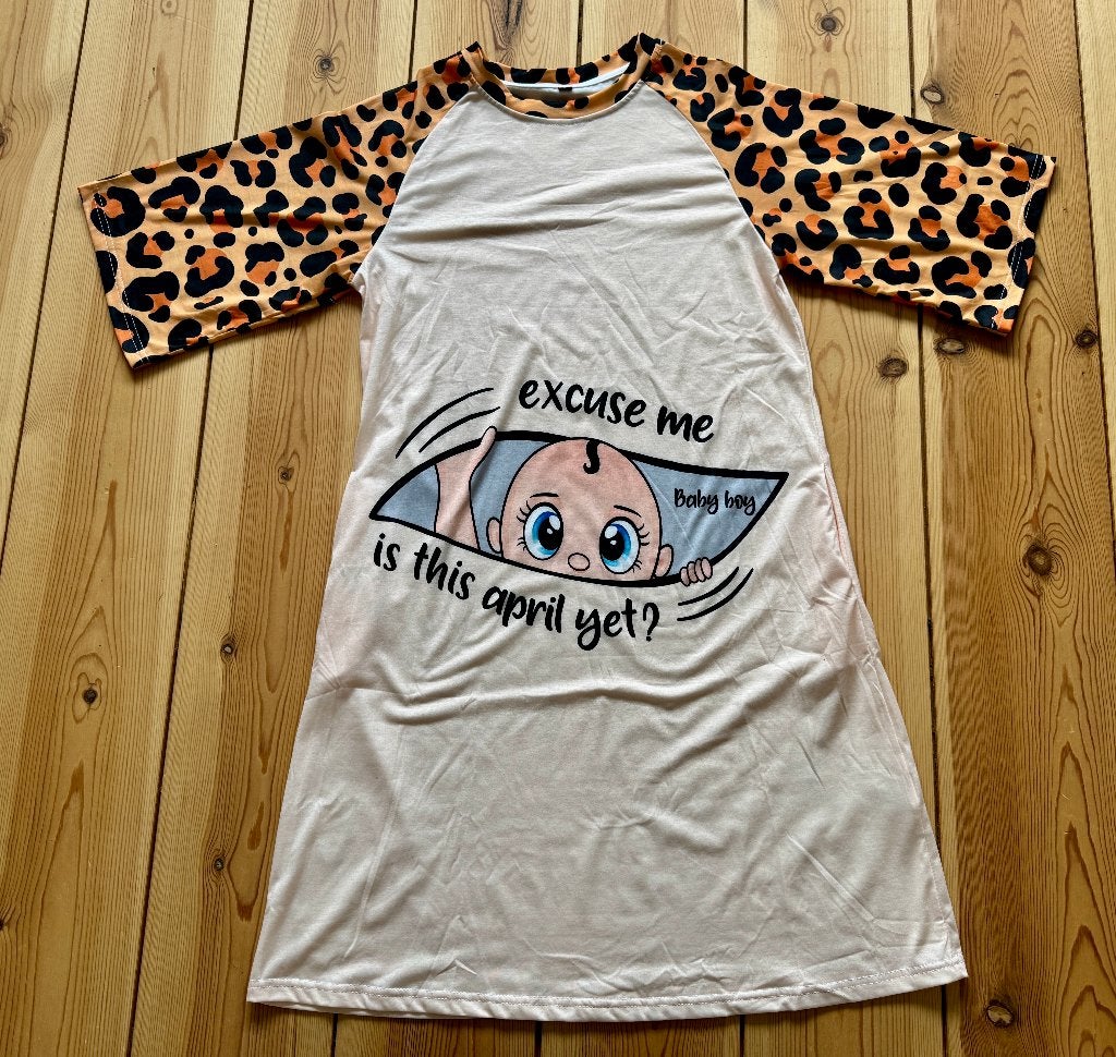 Slaap Shirt / Jurk - Zwanger Baby Boy April - Small NIEUW, Ophalen of Verzenden, Nieuw, Maat 36 (S)