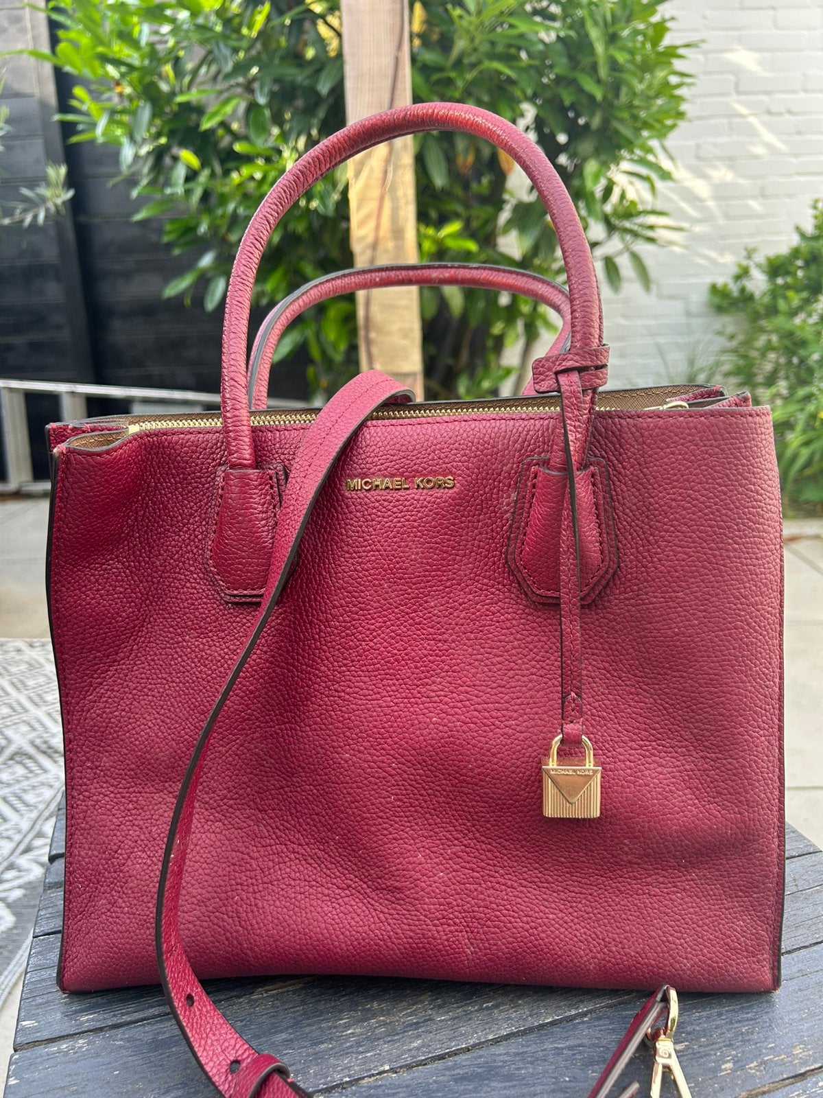 Handtas echte Michael Kors, Sieraden, Tassen en Uiterlijk, Tassen | Damestassen, Ophalen of Verzenden, Zo goed als nieuw, Rood