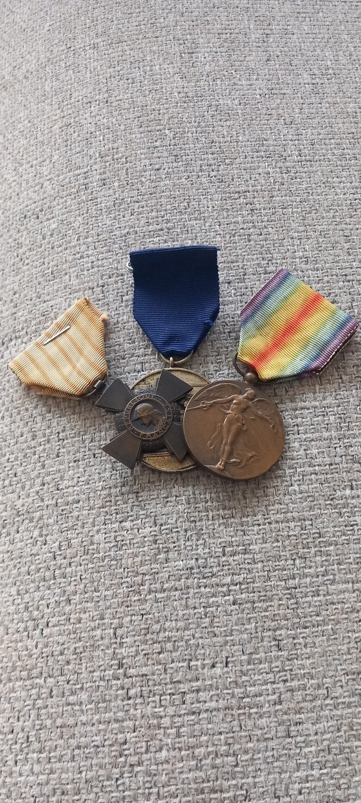 Setje Medailles WO1 en WO2, origineel, Verzamelen, Ophalen of Verzenden, Landmacht, Duitsland, Embleem of Badge
