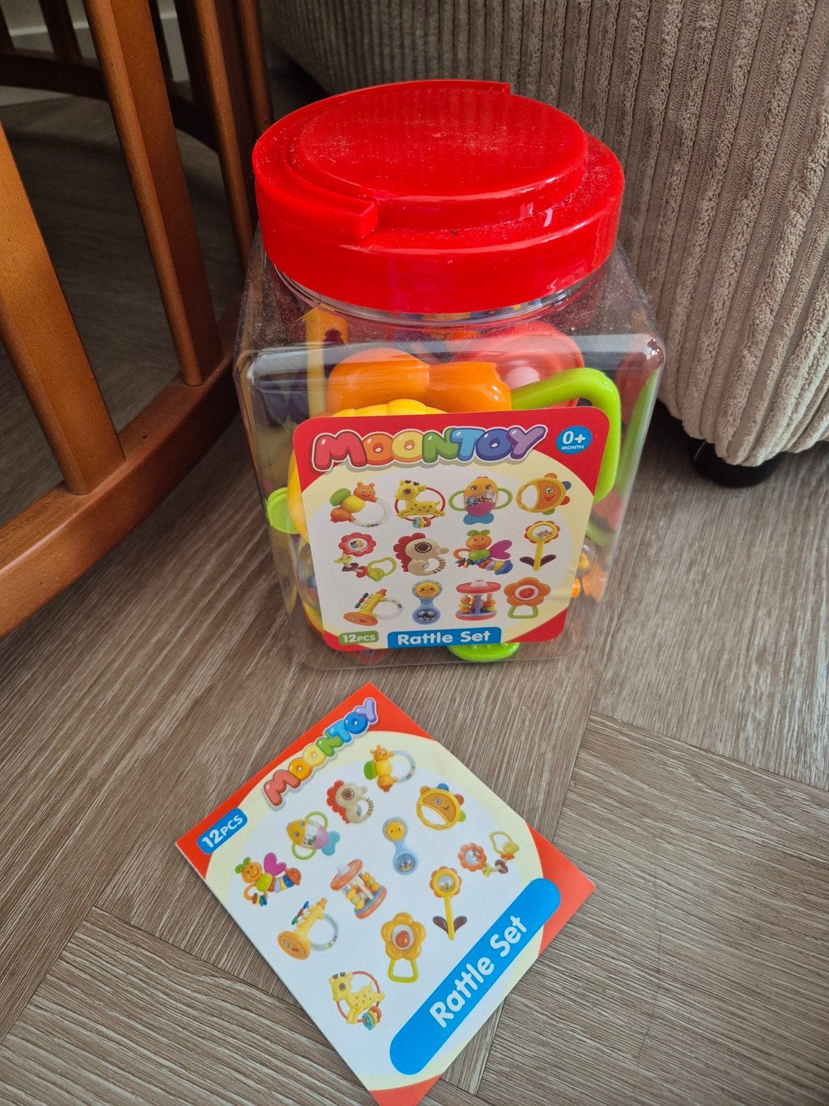 Baby speelgoed rattle set, Ophalen of Verzenden, Zo goed als nieuw, Ontdekken, Met geluid