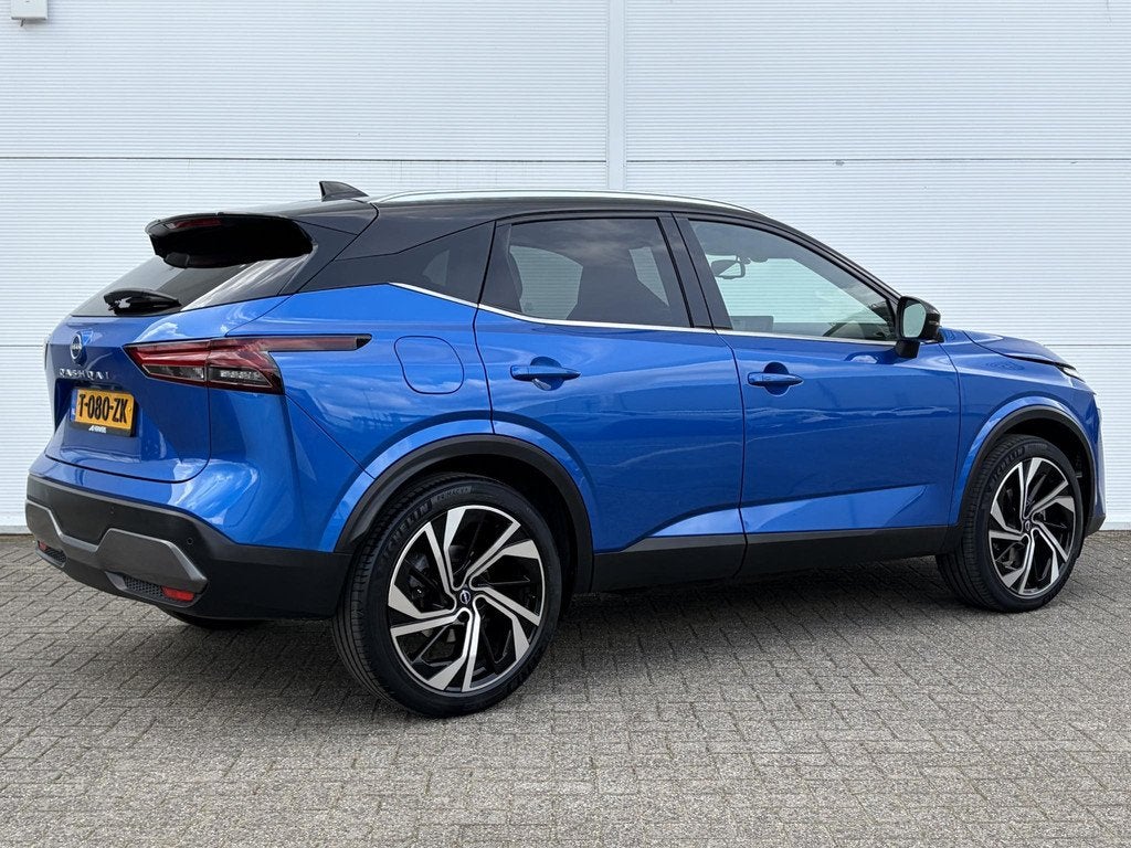 Nissan Qashqai 1.3 MHEV Xtronic Tekna Plus / Panoramadak / M, Auto's, Nissan, Euro 6, Blauw, Qashqai, 725 kg