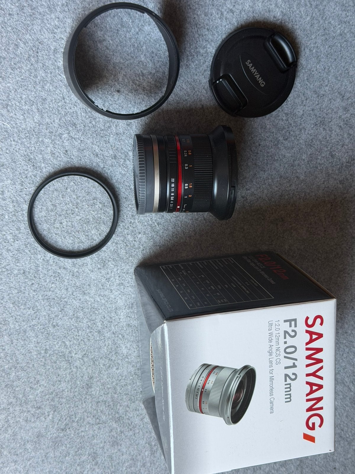 Samyang 12mm F2.0 voor Sony E-mount, Audio, Tv en Foto, Ophalen of Verzenden, Zo goed als nieuw, Groothoeklens
