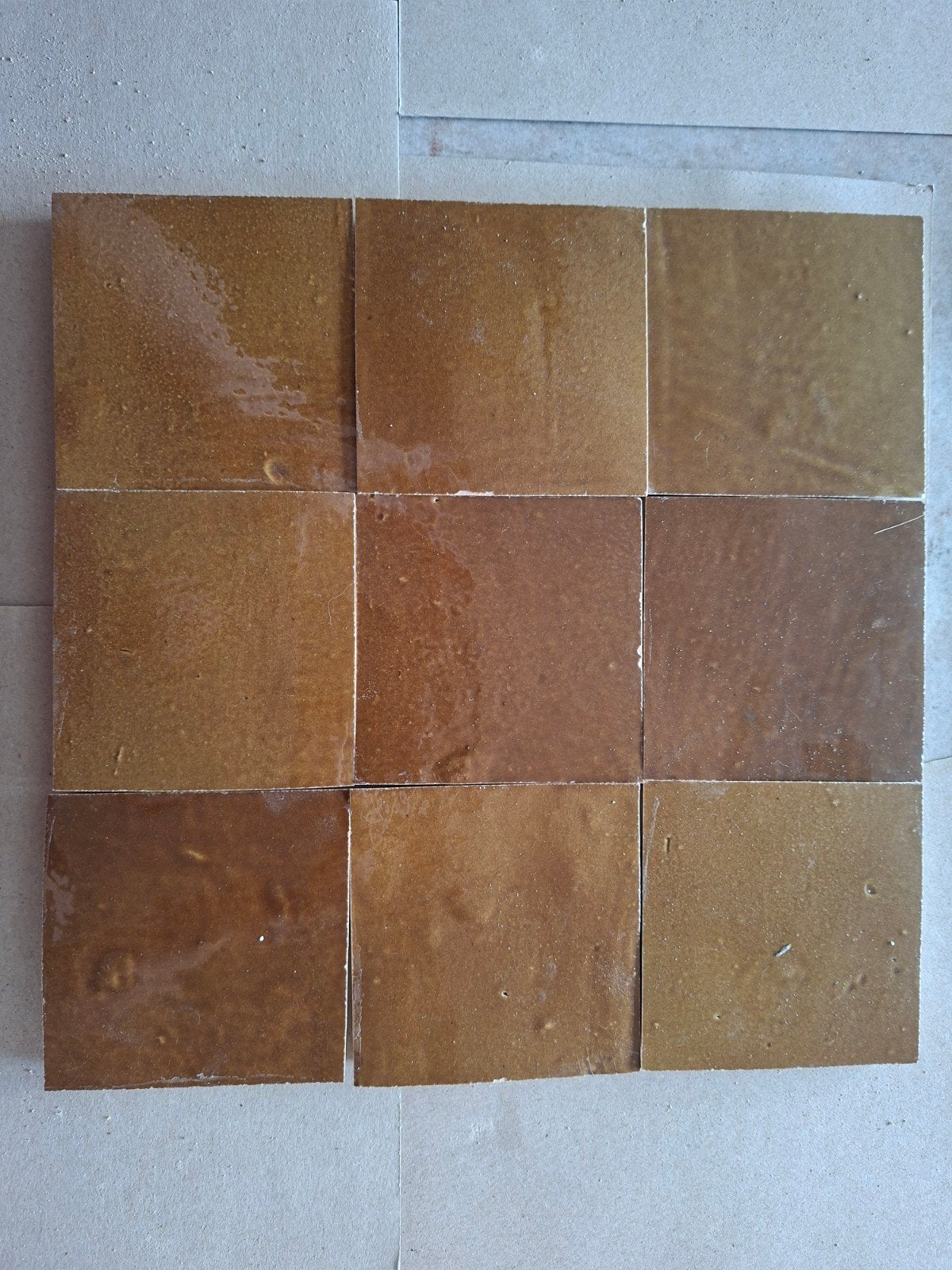 Handgebakken Zellige tegels bruin (kleur 1124) 10x10 cm, Ophalen, Overige materialen, Wandtegels, Nieuw