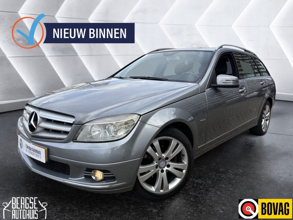 Mercedes-Benz C-Klasse Estate 180 K Bl.E.BnsEd.Av AUT. ECC C, Zwart, 4 cilinders, 157 pk, Origineel Nederlands