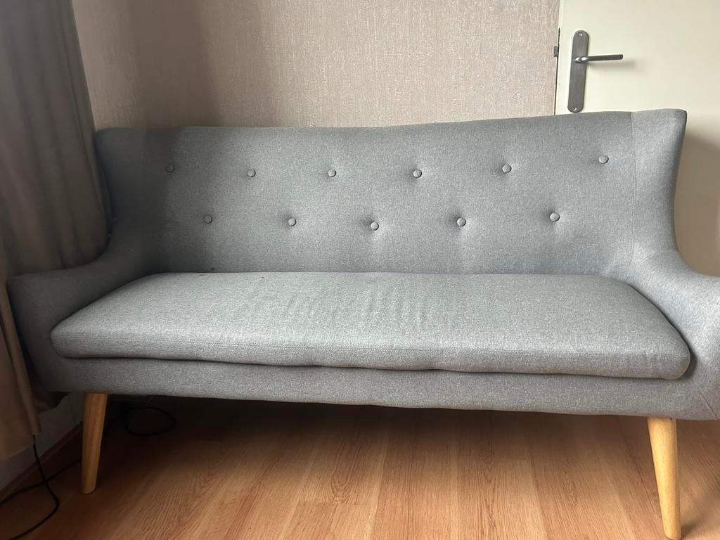 Grijze bank, Huis en Inrichting, Ophalen of Verzenden, Zo goed als nieuw