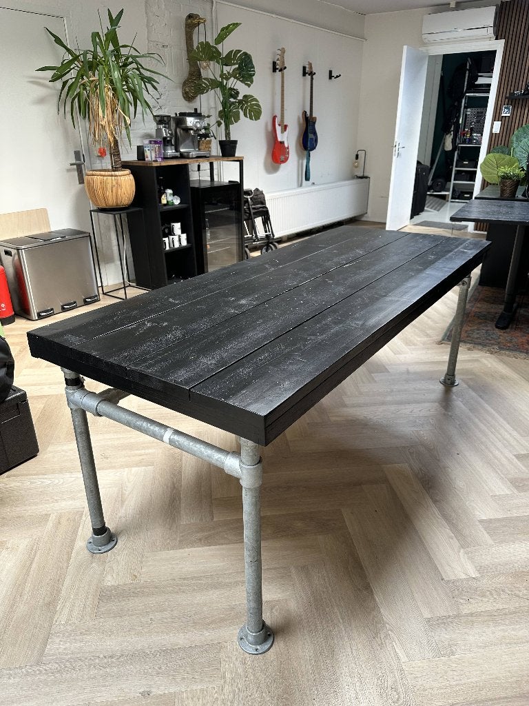 Bureau industrieel (200 x 81 cm) 2 stuks, Huis en Inrichting, Bureaus, Ophalen, Gebruikt, 200 cm, 81 cm