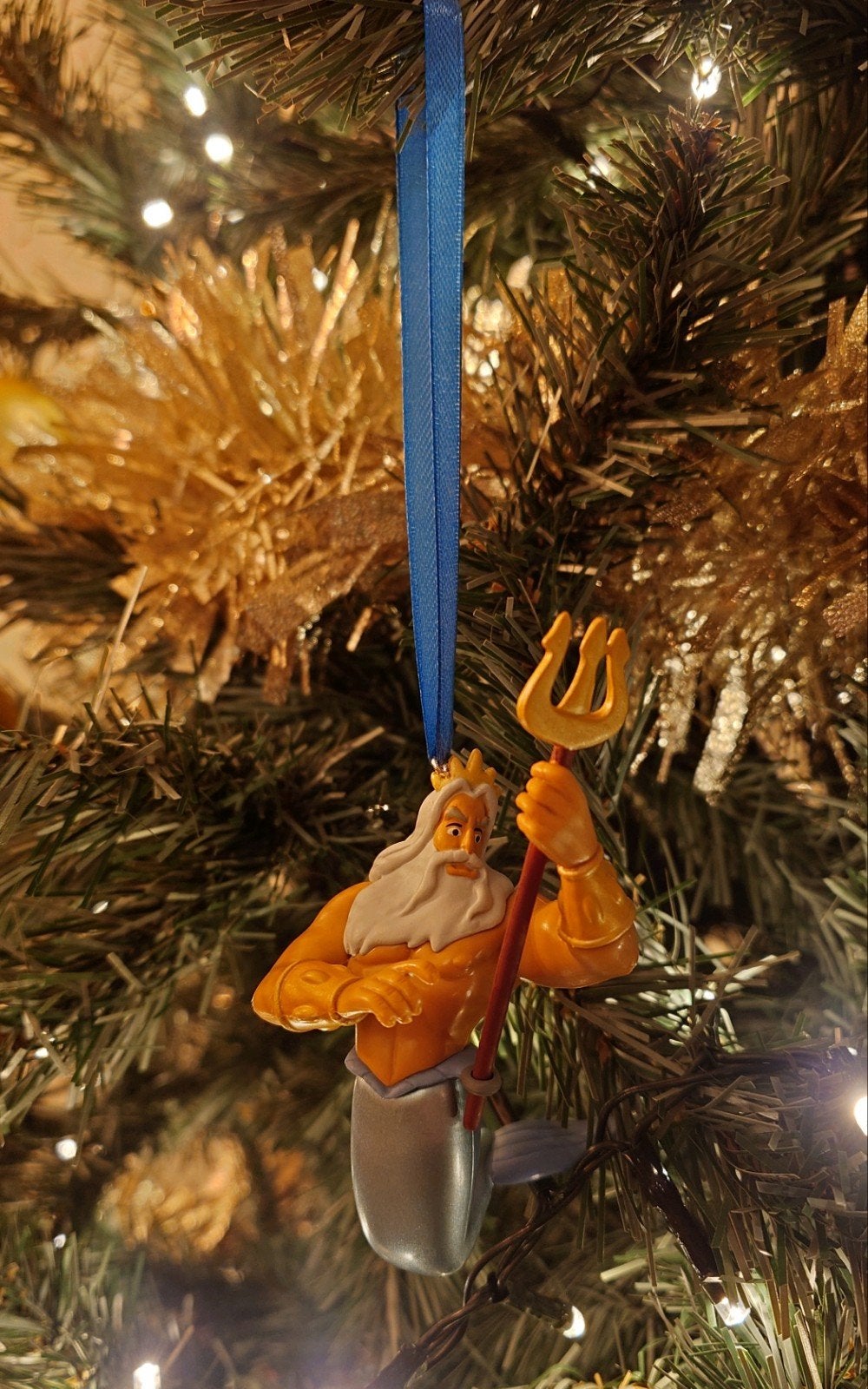 Disney Koning Triton kerst ornament hanger kerstbal, Verzamelen, Ophalen of Verzenden, Pocahontas of Kl. Zeemeermin, Nieuw
