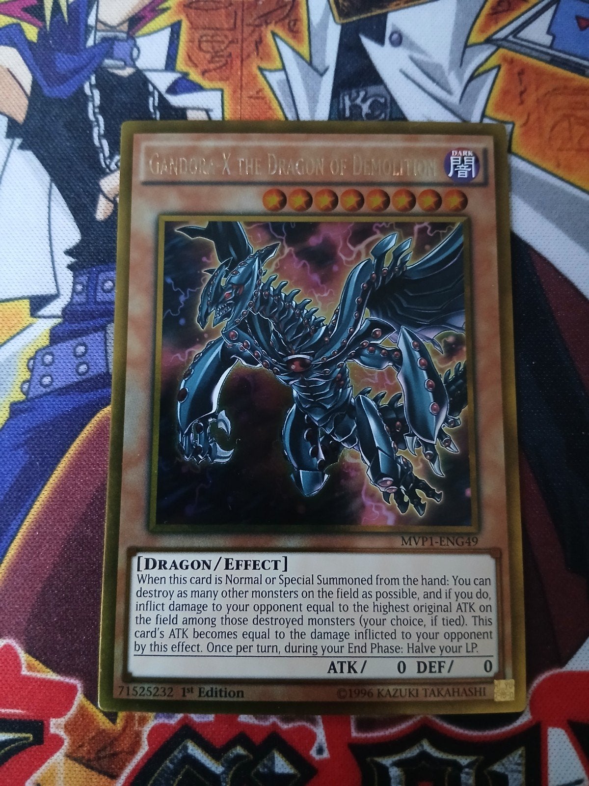 Gandora-X the Dragon of Demolition - Gold Rare MVP1 - YGO, Ophalen, Zo goed als nieuw, Foil