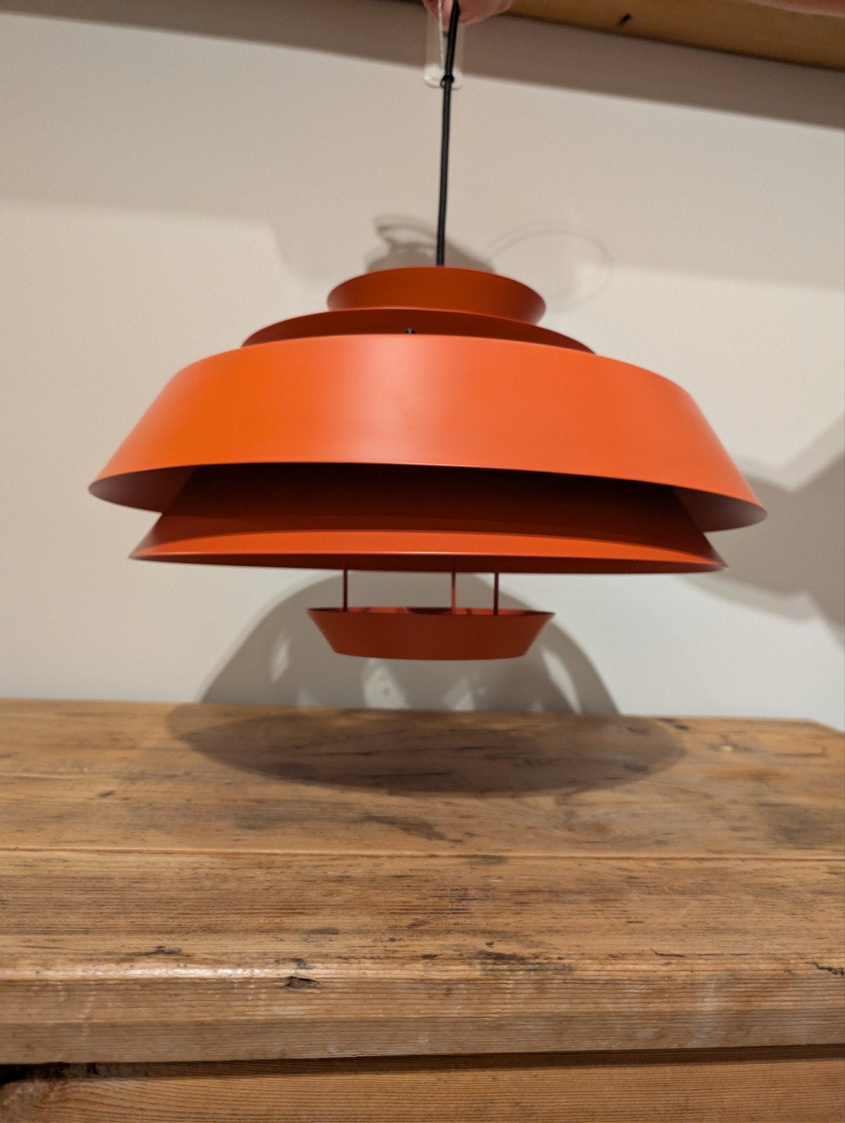 Louis Poulsen look-a-like hanglamp - Terra kleur, Ophalen, Zo goed als nieuw, Metaal