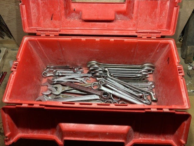 Auto gereedschap Ring, Steek, dop en Repro + ijzerzaagbladen, Ophalen, Gebruikt