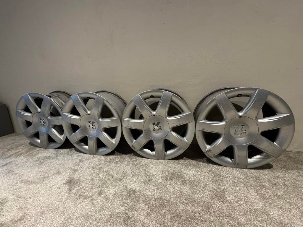 Peugeot 807 16 inch lichtmetalen velgen wielsensoren, Ophalen, Gebruikt, Peugeot