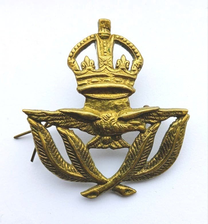 RAF Warrant Officer Cap Badge Wo2, Verzamelen, Ophalen of Verzenden, Luchtmacht, Engeland, Embleem of Badge