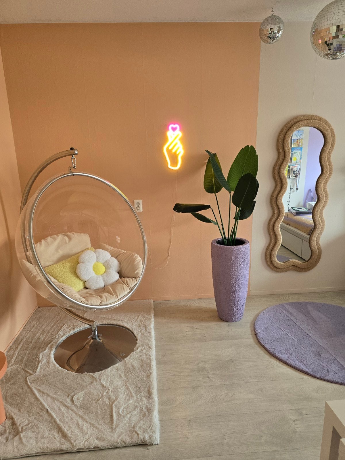 Nieuw roze velvet zitkussen voor Bubble Chair Luxury Living, Ophalen, Overige merken, Nieuw, Roze