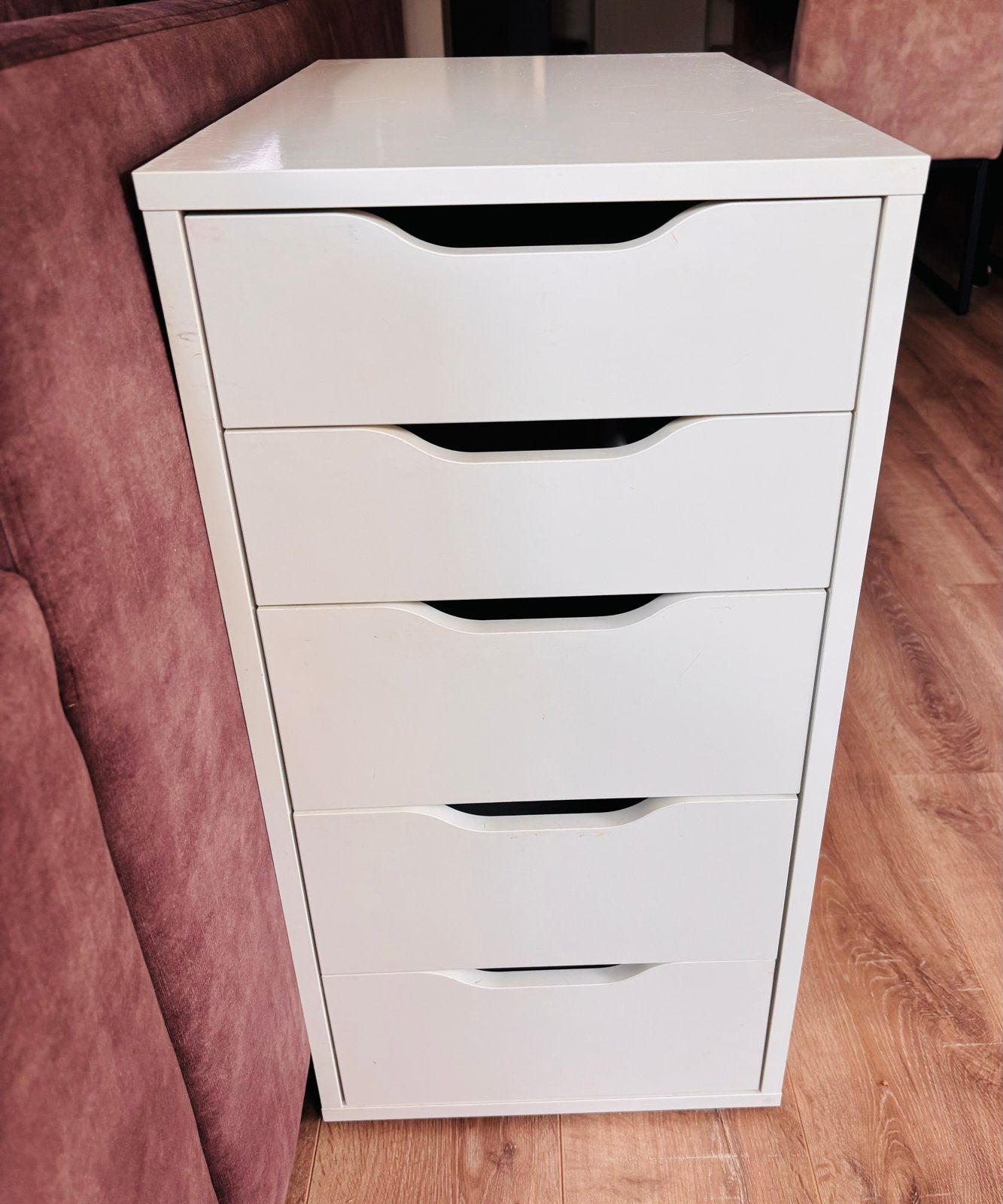 IKEA ALEX Ladeblok met 5 laden, wit, 36x70 cm, Ophalen, Minder dan 50 cm, 5 laden of meer, Zo goed als nieuw