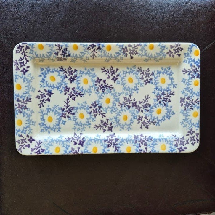 Emma Bridgewater langwerpige serveerschaal Blue Daisy nieuw, Nieuw, Ophalen of Verzenden, Schaal of Schalen, Emma Bridgewater