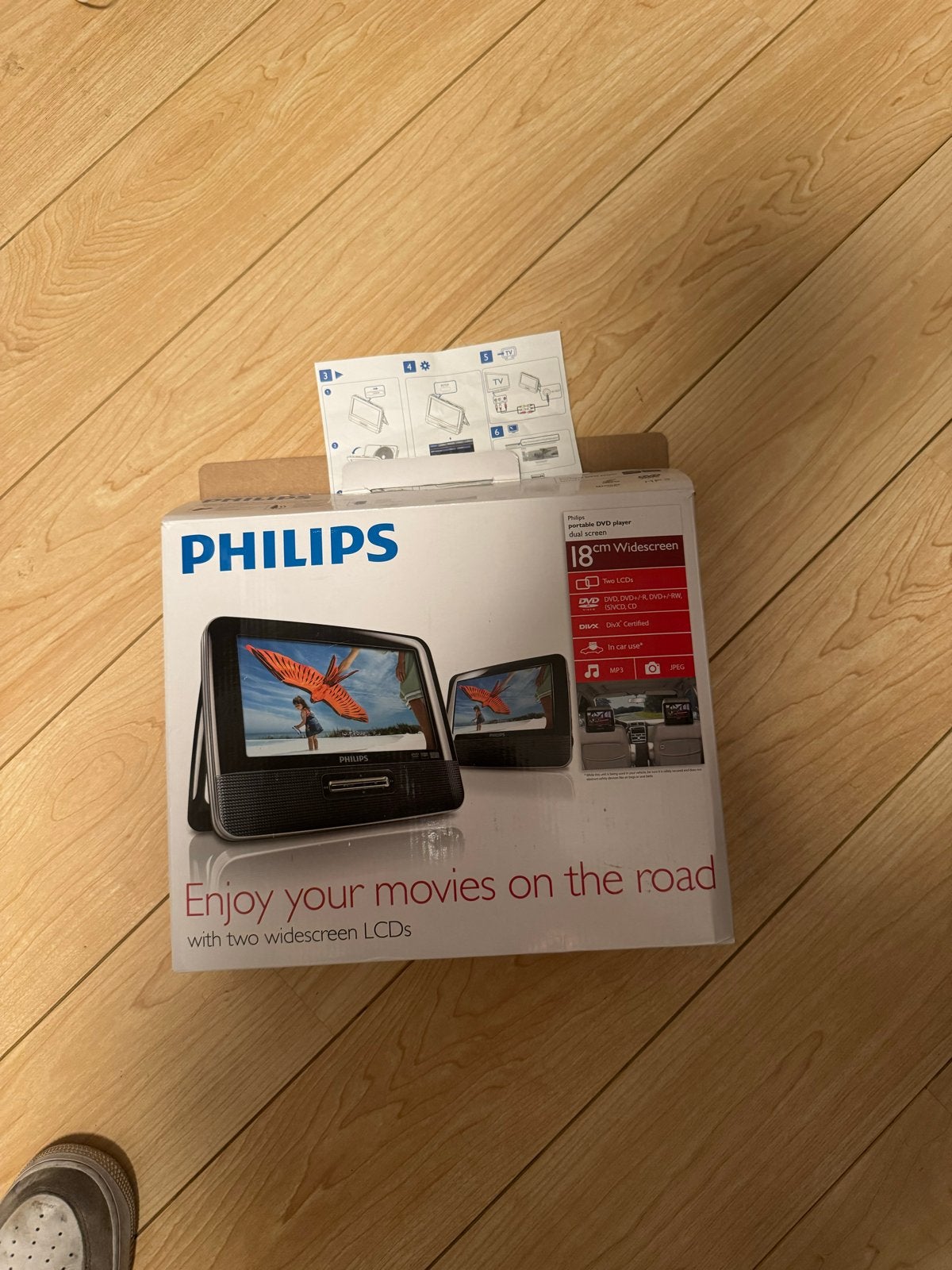 Philips Draagbare DVD-speler met twee schermen - Zo goed als, Audio, Tv en Foto, Dvd-spelers, Dvd-speler, Philips, Draagbaar, Ophalen of Verzenden