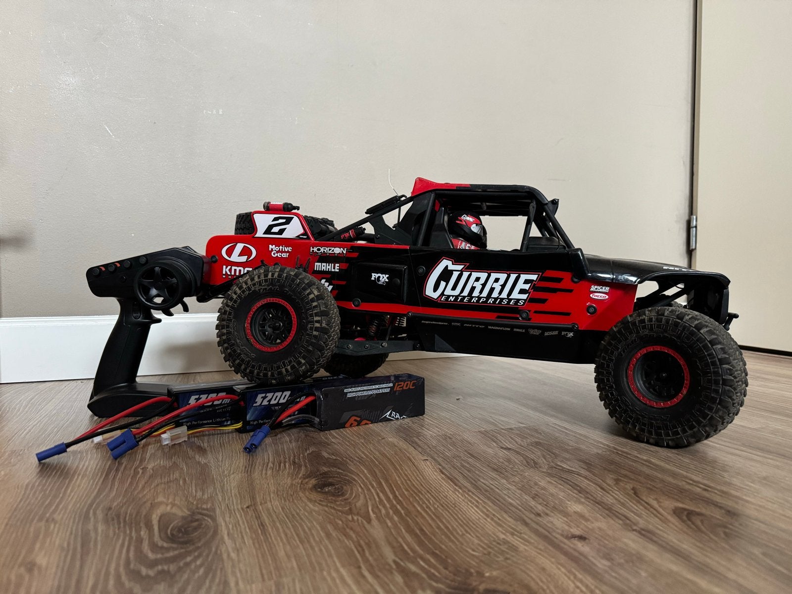 Losi 1/10 Hammer Rey U4 4WD Rock Racer Brushless RTR, Auto offroad, Zo goed als nieuw, Schaal 1:10, RTR (Ready to Run)