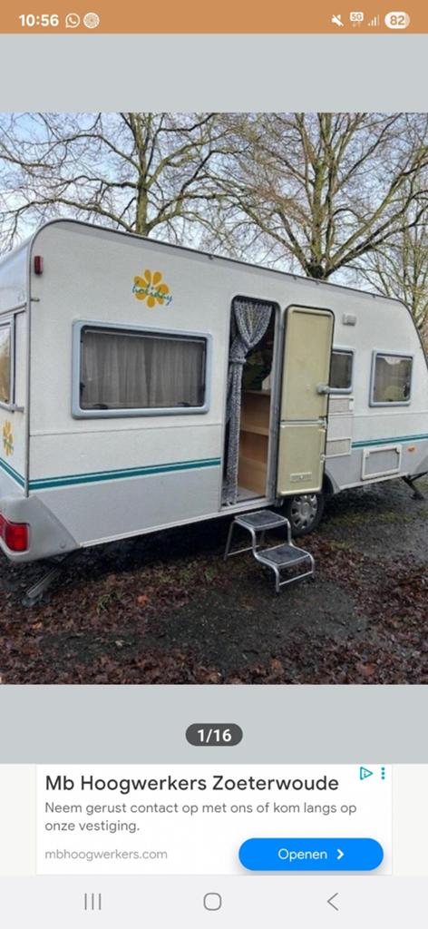 Eifelland Holiday 460 uit 1999 met Dorema voortent, Rondzit, Dwarsbed, 750 - 1000 kg, Luifel