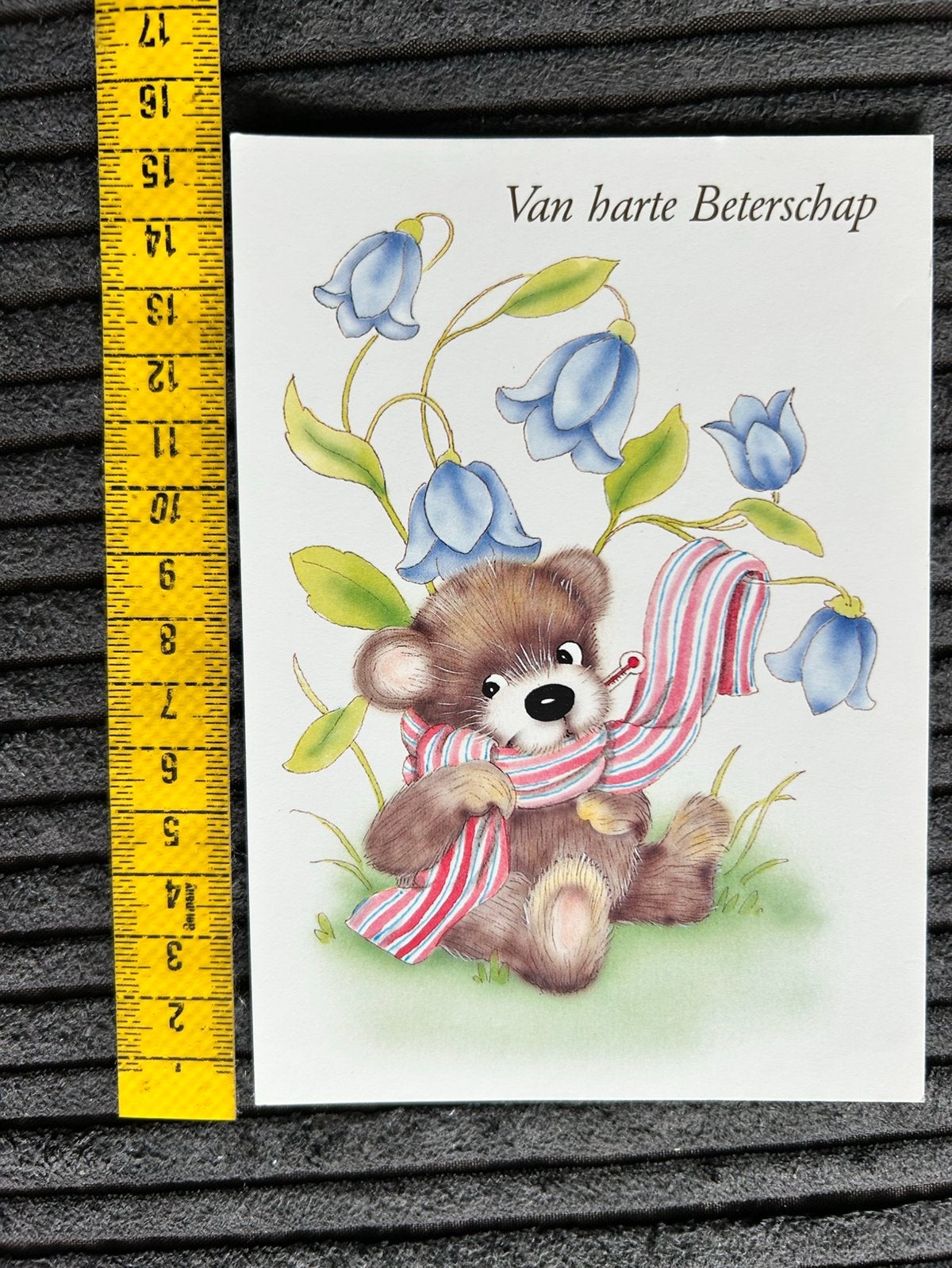 131. Oude kinderkaart Beertje bloem beterschap, Verzamelen, Ophalen of Verzenden, 1980 tot heden
