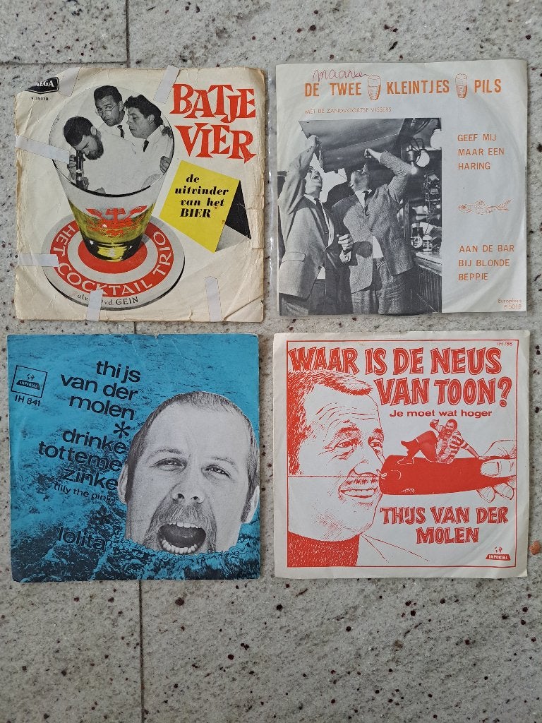 Vintage 45 toeren  vinyl singles, Gebruikt, Overige genres, 7 inch, Single