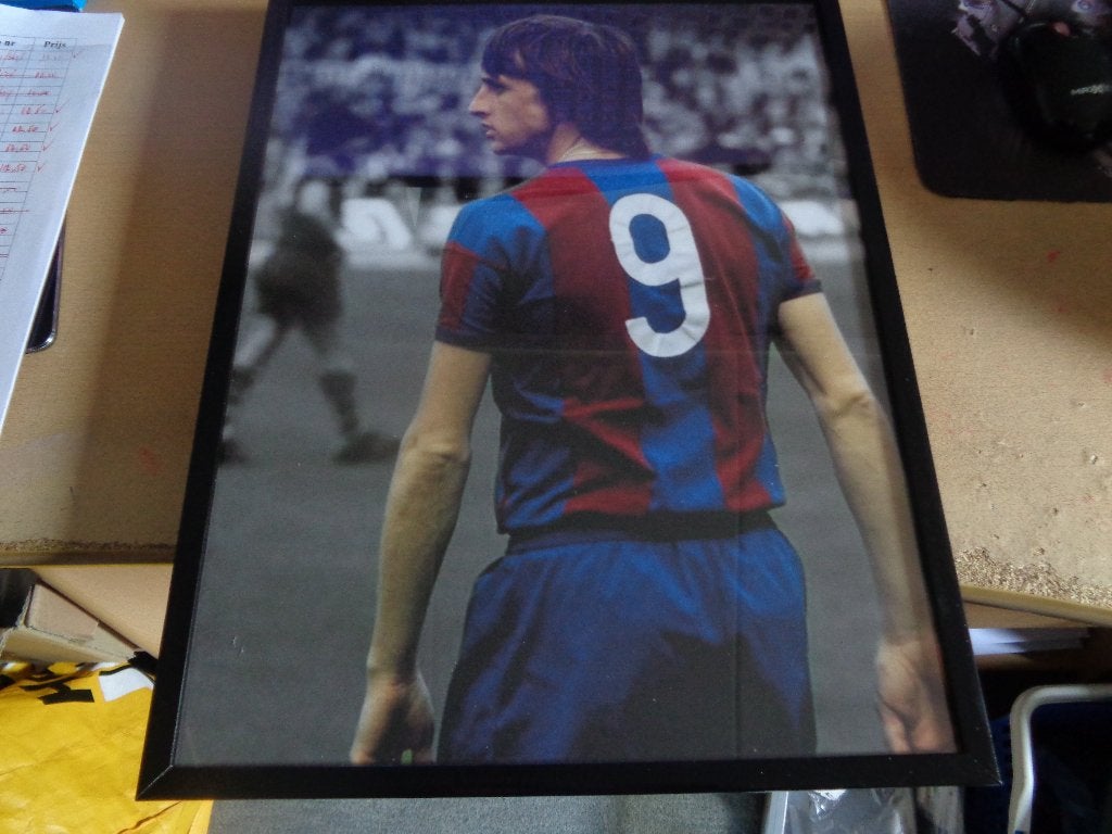Lightbox van Johan Cruyff  40 x 30 cm, Maat XS of kleiner, Ophalen, Shirt