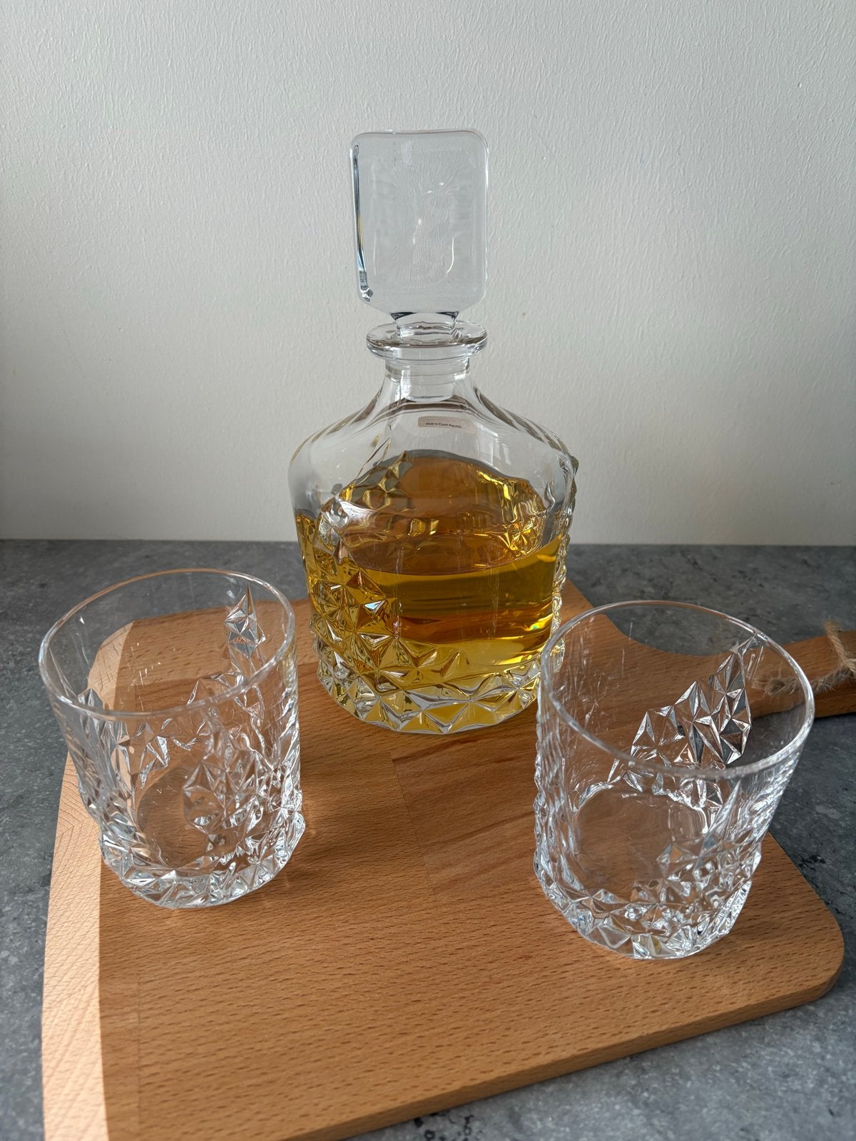 Nachtmann Sculpture Whiskyset – karaf + 2 glazen, Ophalen of Verzenden