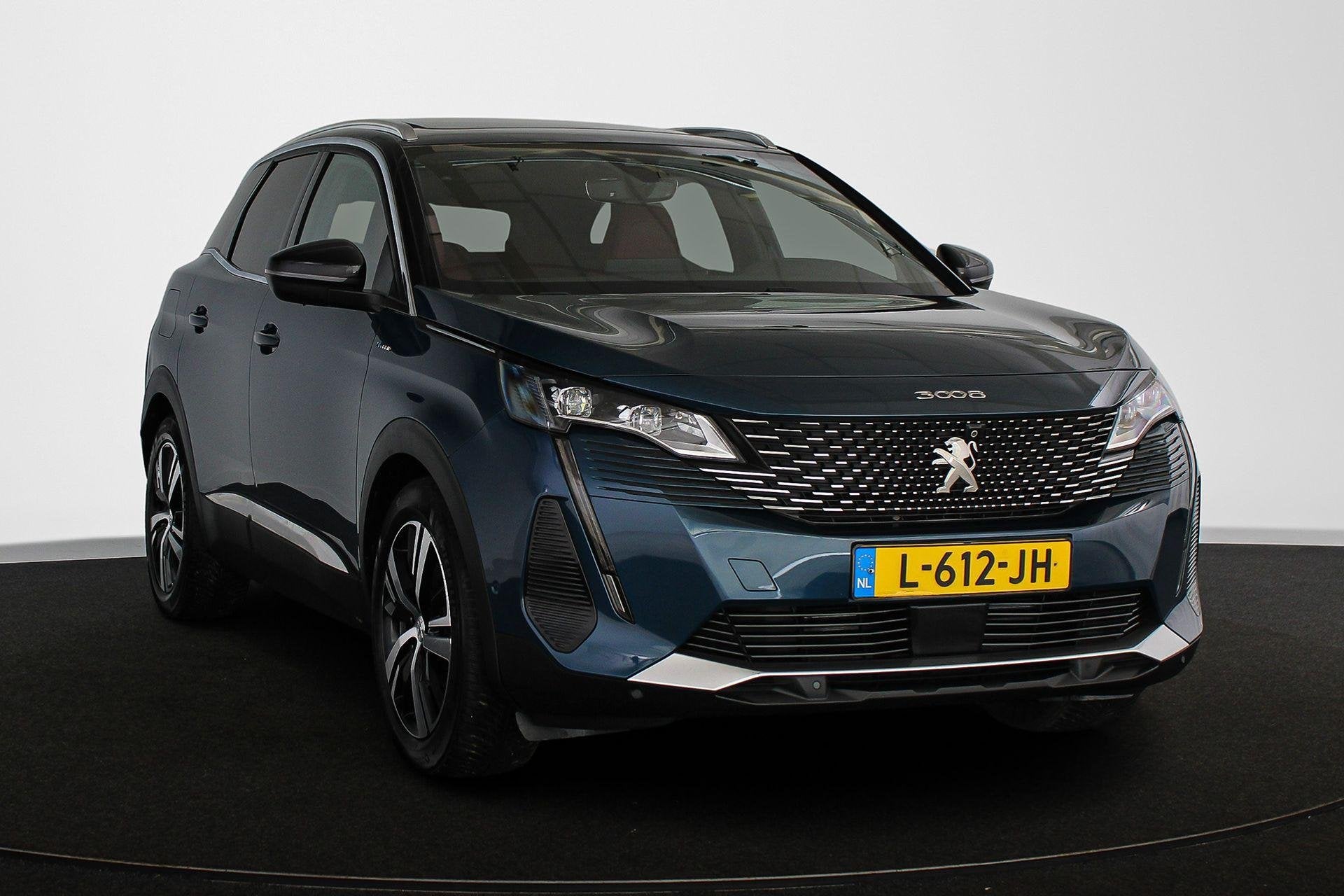 Peugeot 3008 1.6 HYbrid 225 GT 1e Eigenaar Panoramadak Leder, Euro 6, 4 cilinders, Blauw, Automatische klimaatregeling