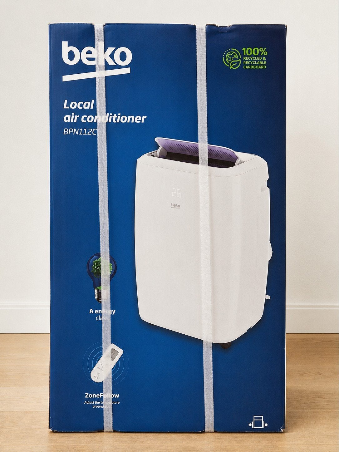 Beko 12.000 BTU mobiele airco | Nieuw in doos, Witgoed en Apparatuur, Airco's, Ophalen, Timer, Nieuw, 3 snelheden of meer
