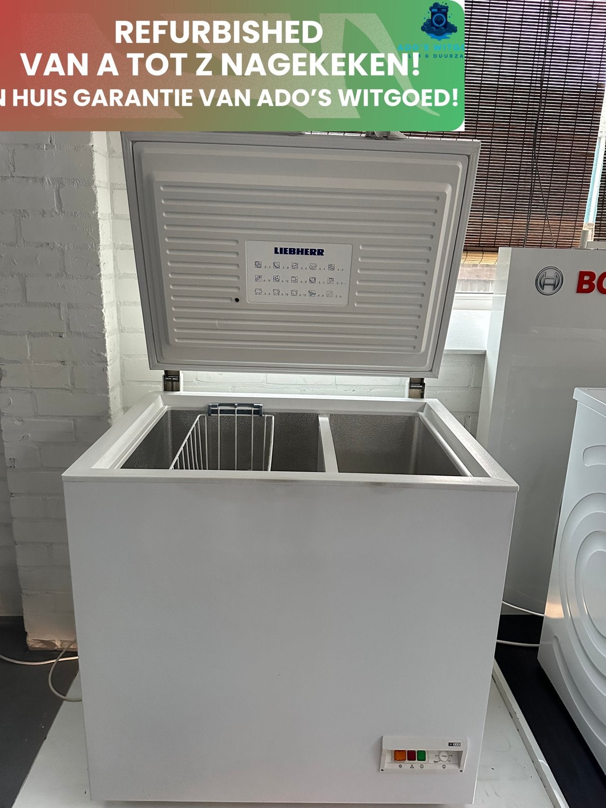 LIEBHERR Vrieskist 200L Vrijstaand, Witgoed en Apparatuur, Vrieskist, Info@adoswitgoed.nl, Kamerlingh Onnestraat 8, Wijchen, Refurbished