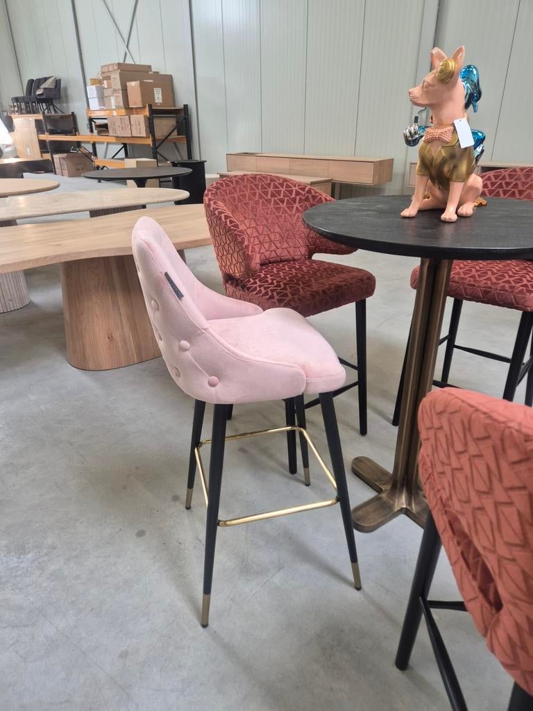 Barkruk imani pink richmond interiors 4 stuks, Huis en Inrichting, Barkrukken, Ophalen of Verzenden, 60 tot 90 cm
