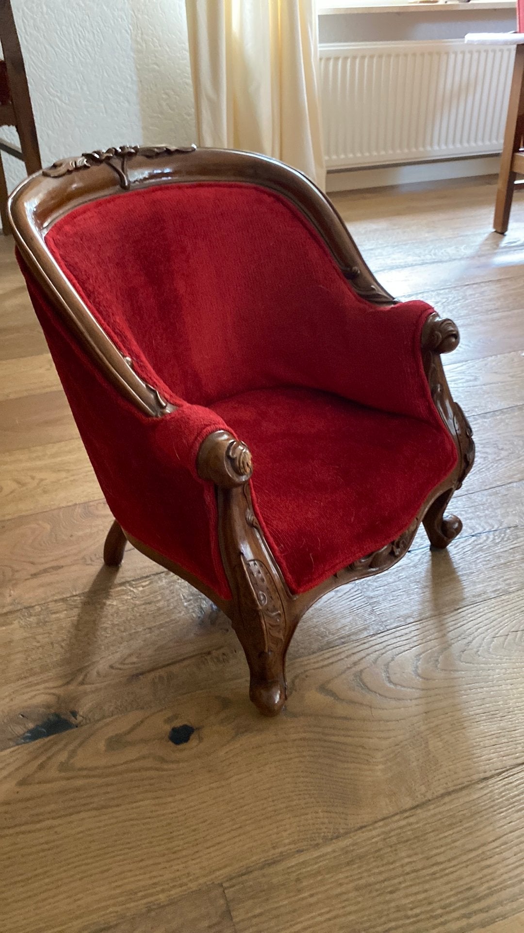 Barok fauteuiltje, Ophalen