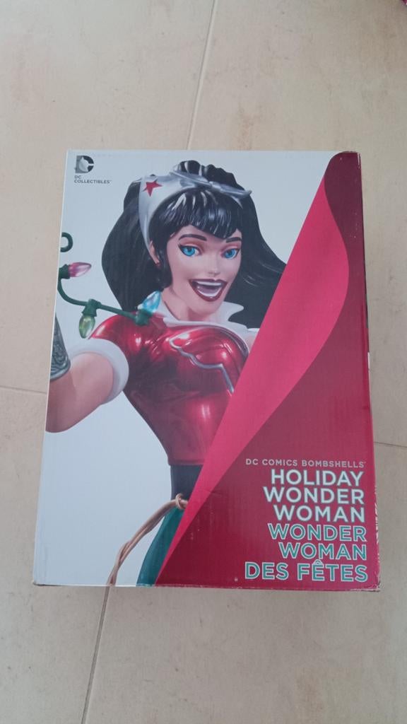 DC Bombshells Holiday Wonder Woman Statue - Nieuwstaat, Ophalen of Verzenden, Zo goed als nieuw
