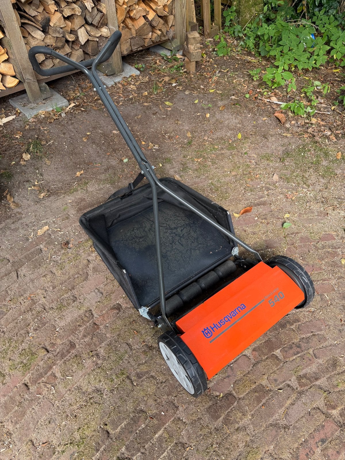 Husqvarna Novolette 540 Kooimesmaaier, Tuin en Terras, Grasmaaiers, Gebruikt, Handgrasmaaier, 40 t/m 49 cm, Kooimesmaaier, Opvangbak