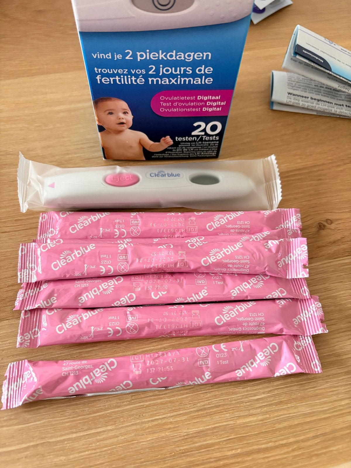 Clearblue ovulatietesten - 7 stuks nieuw, houdbaar t/m 2027, Ophalen of Verzenden, Nieuw, Overige typen
