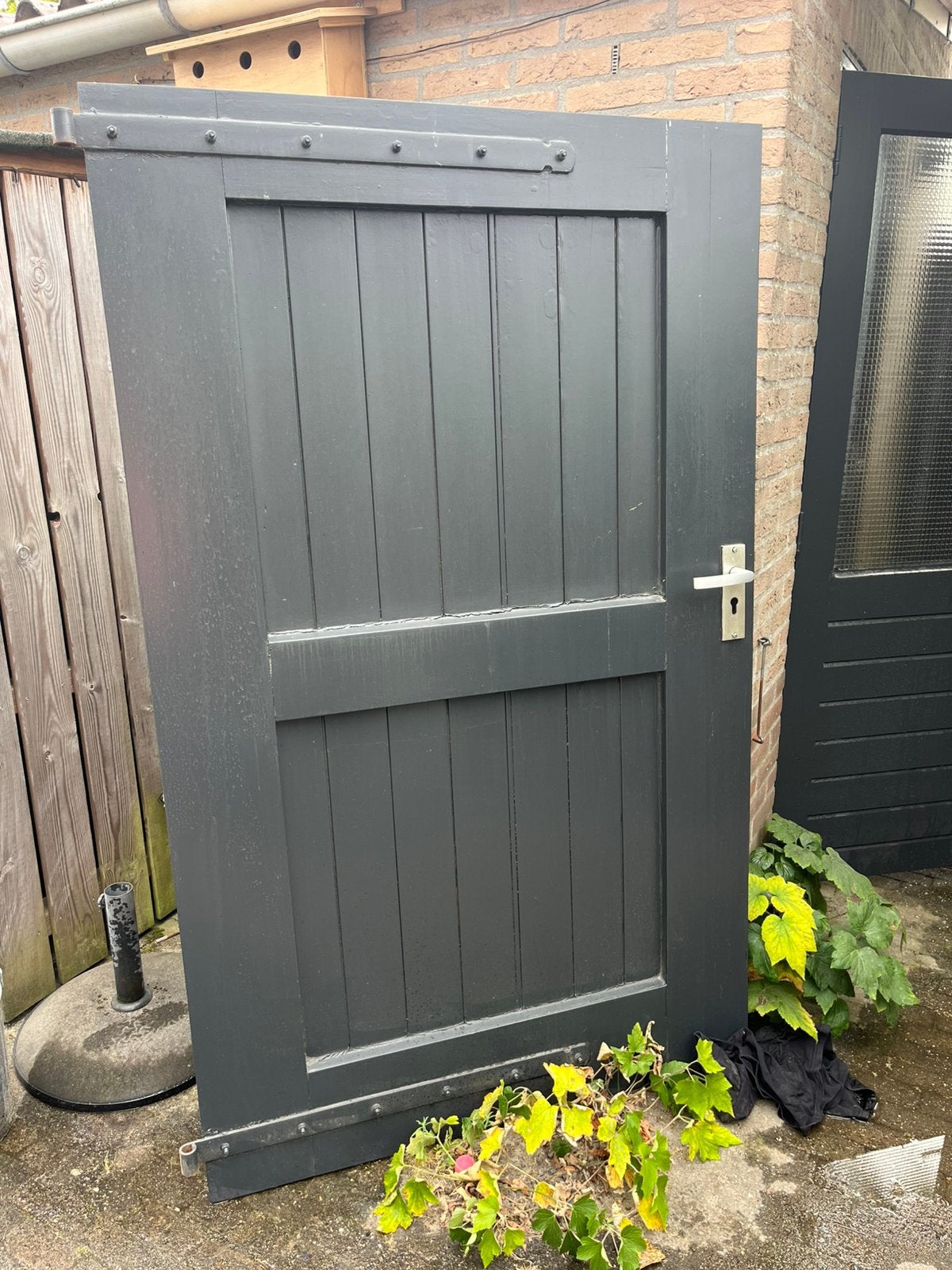 Hardhouten poort, Schuur, Zo goed als nieuw, Zonder ramen, Ophalen