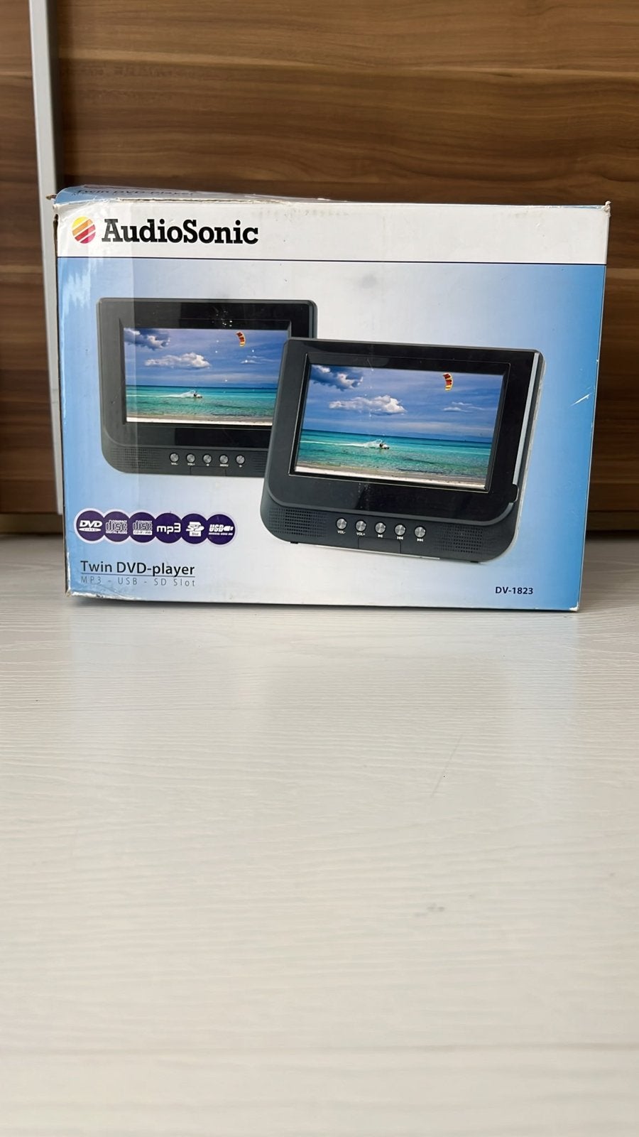 AudioSonic Twin DVD-speler DV-1823 - Zo goed als nieuw, Audio, Tv en Foto, Dvd-spelers, Zo goed als nieuw, Dvd-speler, Overige merken
