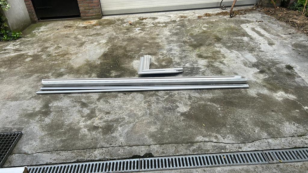Aluminium daktrim  rond, Zwart, Zo goed als nieuw, 15 m² of meer, Metaal