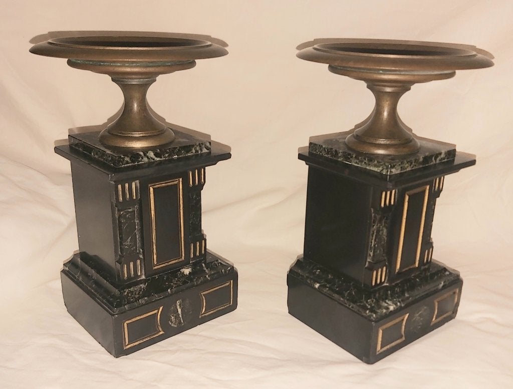 antieke coupes brons / marmer, Antiek en Kunst, Antiek | Klokken, Ophalen